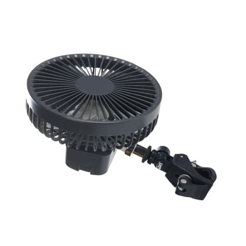 Small Clip on Fan 4 Speed USB Fan with Strong Clip Desk Fan Quiet Rechargeable for Office Dorm Bedroom Stroller