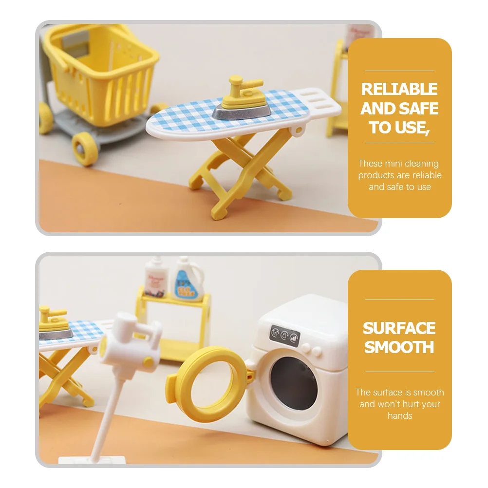 

1 set 1 Set Mini Washing Machine Kids Cleaner Cognitive Playset Pretend Cleaning Role Educational Sensory For