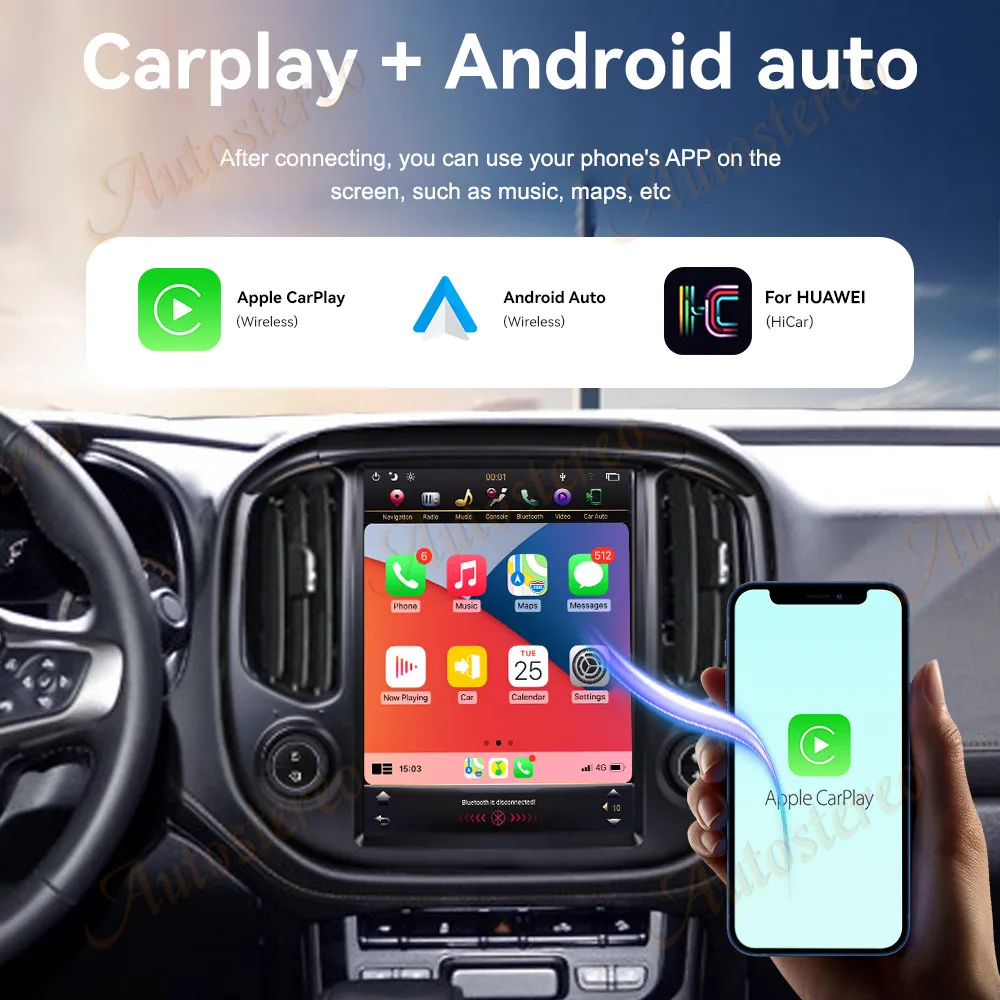 12.1 Carplay Android 13 Car GPS Navigation For GMC Canyon Chevrolet Colorado 2015-2018 Multimedia Player Head Unit Car Radio