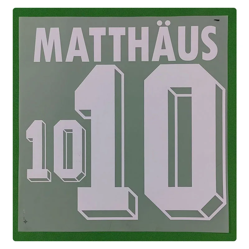 Retro Nameset Printing Club Team Customize Name Number Heat Transfer Soccer Patch Badge