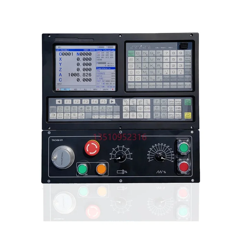 เครื่องกลึง CNC controller ชุด TAC200 2 แกน/3 แกน/4 แกน 8 นิ้วหน้าจอขนาดใหญ่แข็งแตะเครื่องกลึงระบบควบคุม