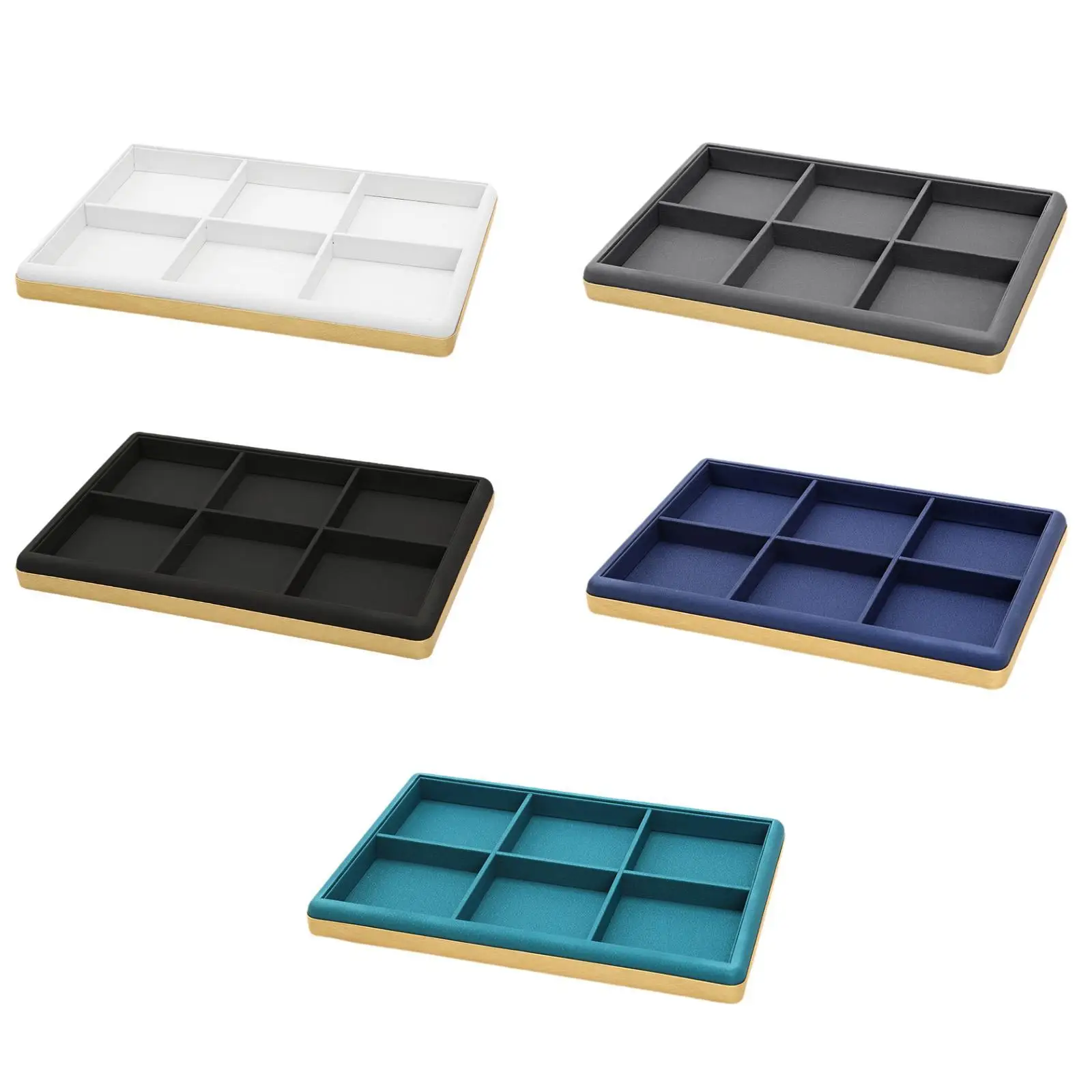 علبة عرض الأساور المصقولة من جلد البولي يوريثان قابلة للتكديس فارغة لخواتم وأقراط ومنظم المجوهرات وحامل الإسورة لبيع البائعين #2