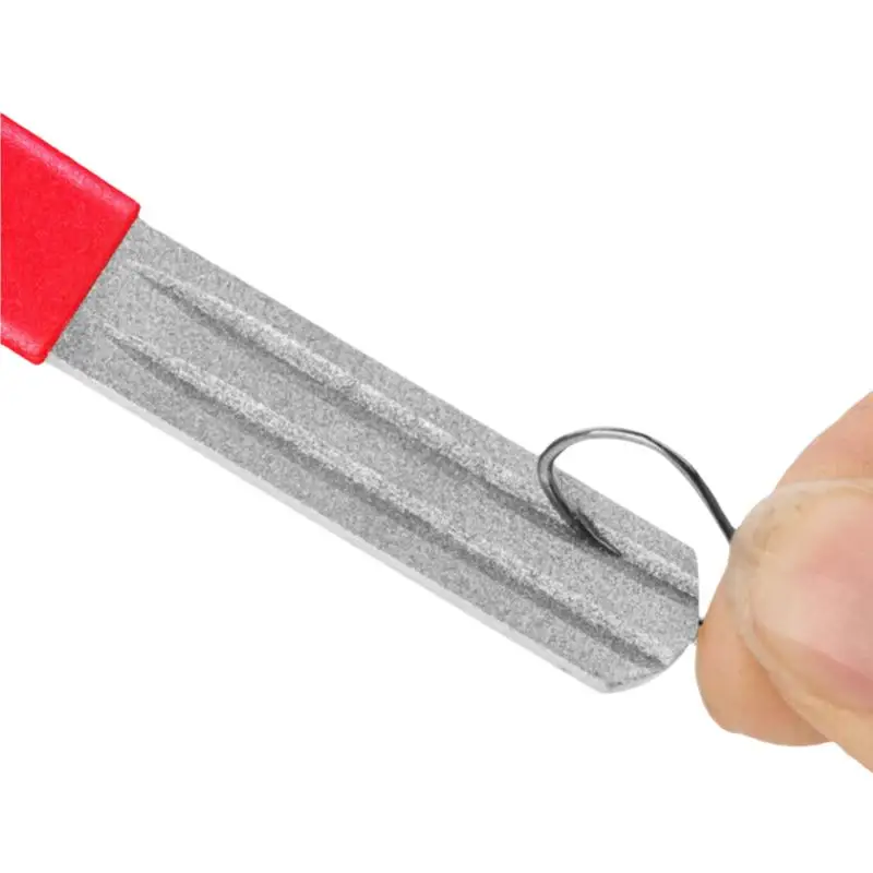 1Pcs Anti-skid Portable Three Grooves Sharpeners Adamas Fishing Hook Sharpener EDC Grinder Accessories For Fishing Tools