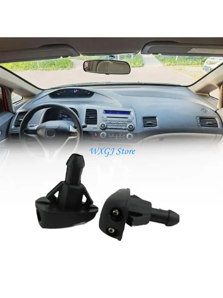 37JE 2pcs Front Windshield Washer Nozzle Replacement Water Jet Sprayer Nozzle