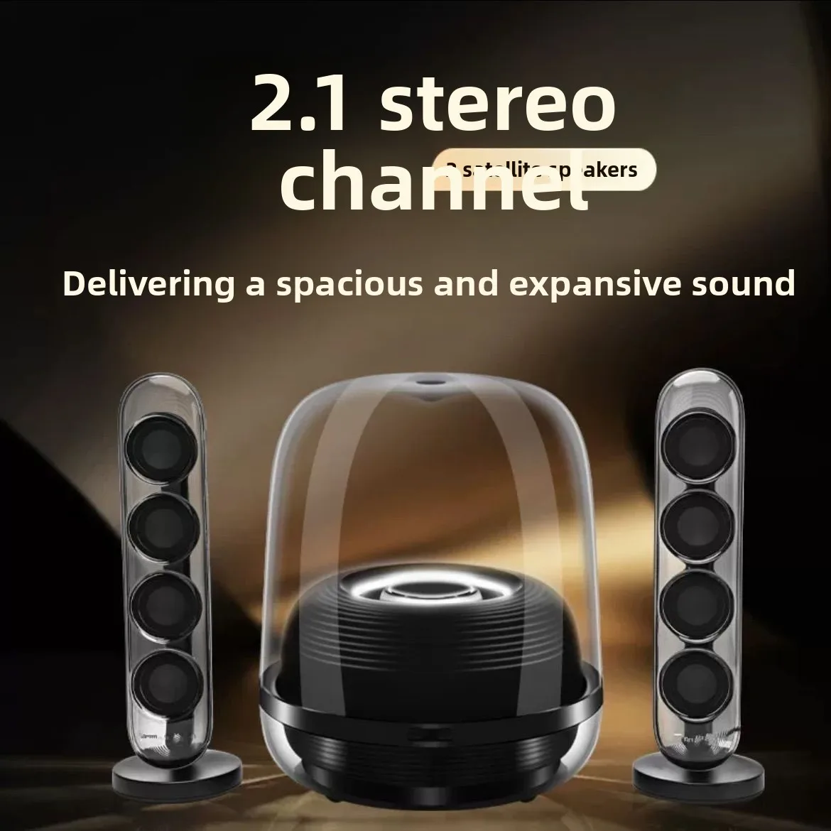 2.1 High-quality Bluetooth speaker Glazed 4 Wireless Home Desktop Audio Voice Intelligent Digital Intelligent Voice