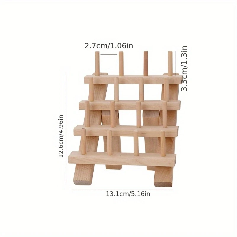 Diy Small Roll Hand Sewing Storage Rack 16 Axis /30 Axis Foldable Wire Rack Multi-specification Spool Wooden Rack