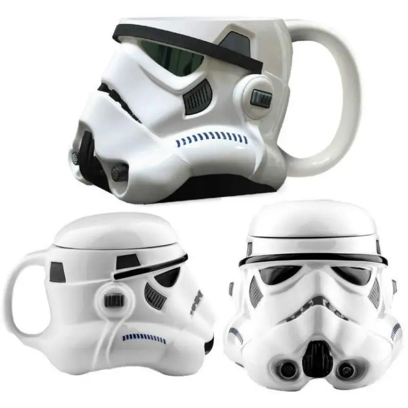 Taza de café 3D de cerámica periférica de película Star Wars The Mandalorians, taza de desayuno creativa de Darth Vader, regalo de seguidor de Star Wars de 400Ml