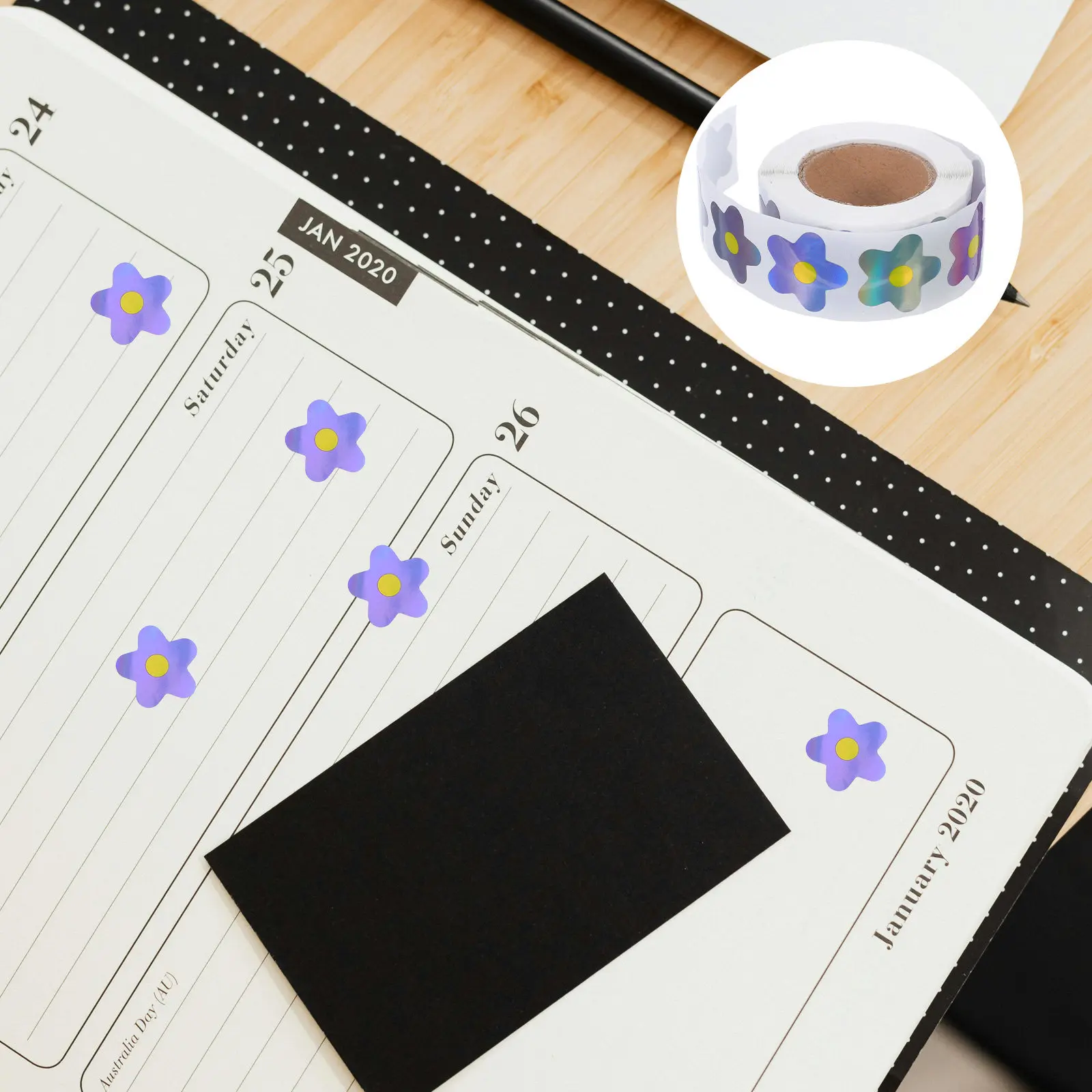 

3 Rolls Student Reward Stickers Cute Holographic Flower DIY Labels for Kids School Projects Class Activities Positive