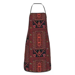 Three Flowers Palestinian Embroidery Apron for Women Men Bib Palestine Tatreez Folk Art Cooking Kitchen Tablier Cuisine Chef