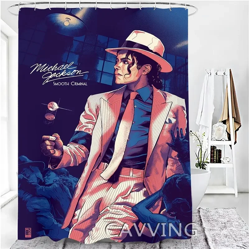 Michael Jackson  3D Printed  Shower Curtains Waterproof Bathroom Curtain Anti-slip Bath Mat Set Toilet Rugs Carpets   F01