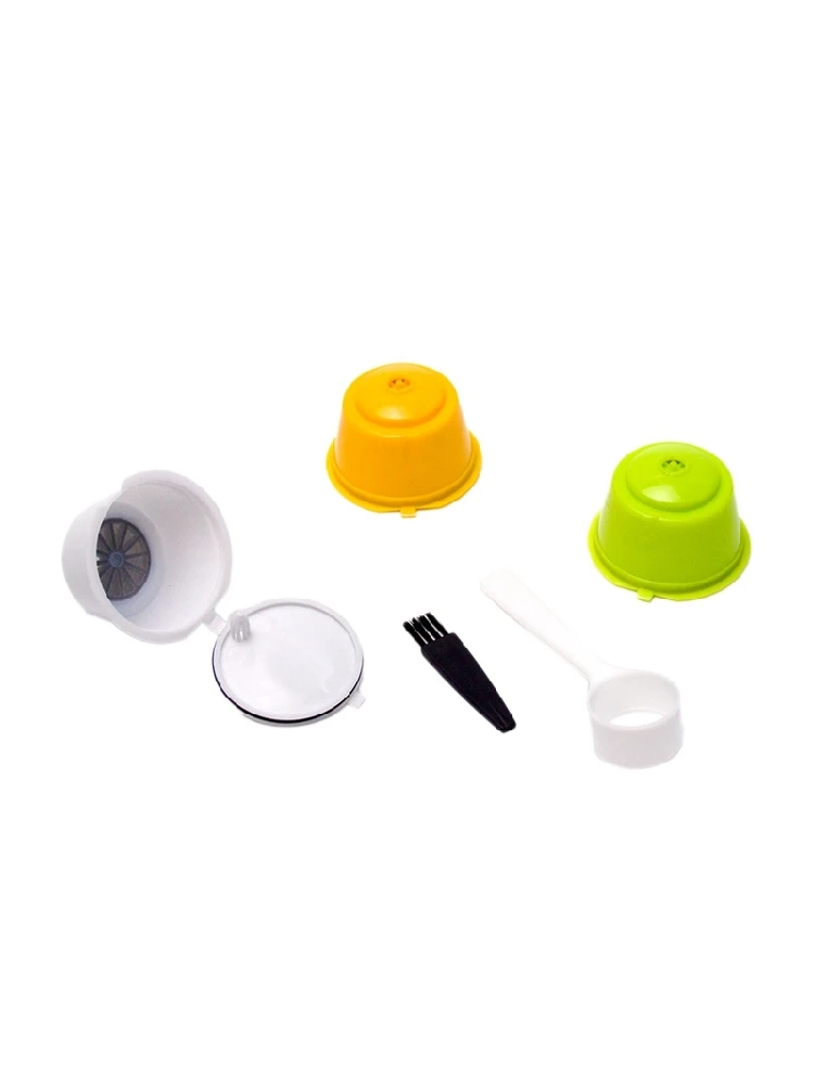 Capsules de café rechargeables pour Dolce Gusto A, dosettes de café quotidiennes, filtre à café universel réutilisable avec brosse à cuillère, 3 pièces