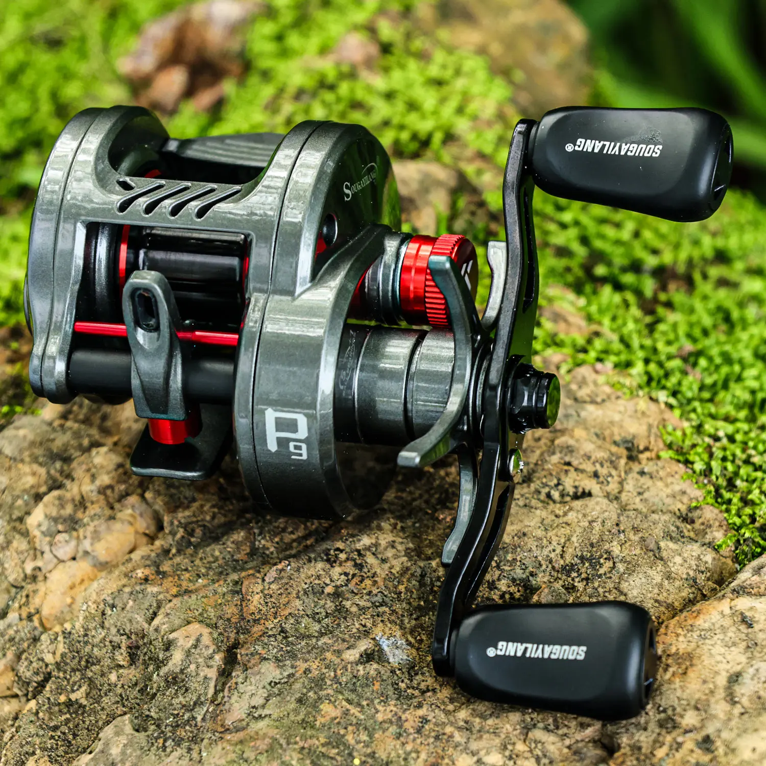Sougayilang P9 DC Baitcaster-Rolle mit elektronischer Bremse, Übersetzungsverhältnis 7,2:1, 5+1BB, Anti-Explosion-Schnur, Salzwasser- und Süßwasser-Angelrolle – Detail 13