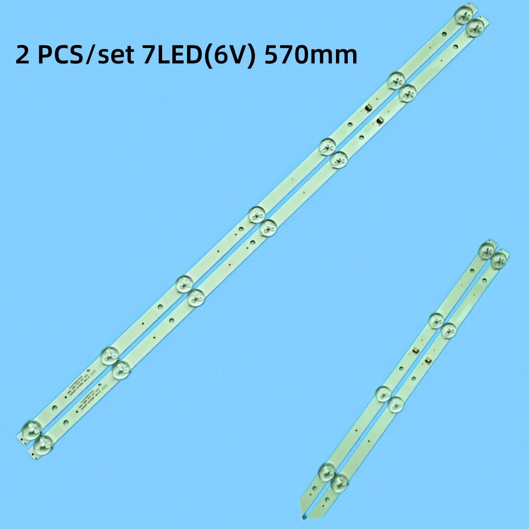 2pcs/set LED Backlight Strip For STARWIND SW-LED32R301BT2 RCA RTDVD3215-B AOC T3211M 320L 32E9 7S1P 2X7 CC02320D570V12 LED32G200