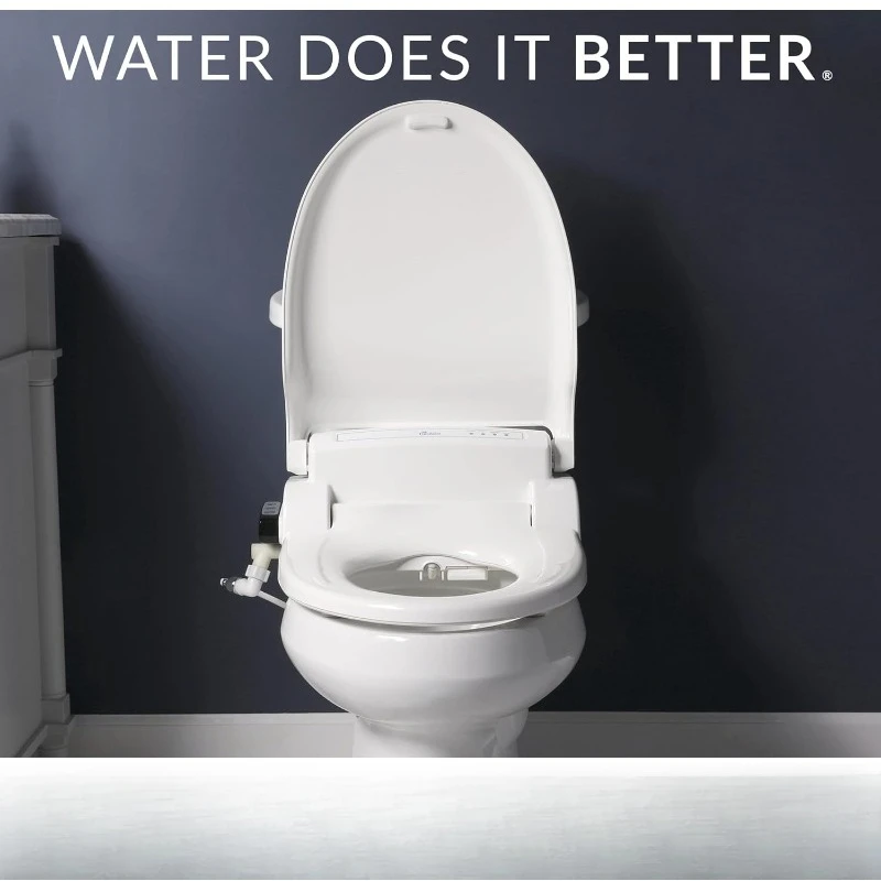 Asiento de inodoro eléctrico para bidé BB1000, agua caliente con secador de aire, asiento calefactable con tapa de cierre lento, control remoto