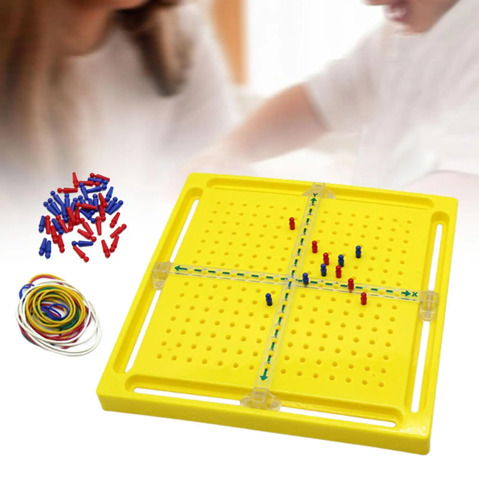 

Wood Geoboard Set Xy Axis Linear Equation Learning Tool for Kids Children