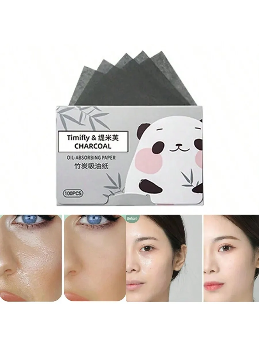 100Pcs/box Face Cleanser Oil Control Oil Absorbing Paper For Facial Oil Absorbing Soft Paper Fragrance Portable Box Makeup Tools