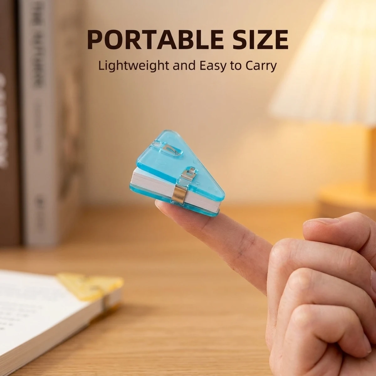 Transparent Triangle Corner Paper Clip, Large Capacity Punch-Free Document Clamp for Exam Papers Notes Students School Office