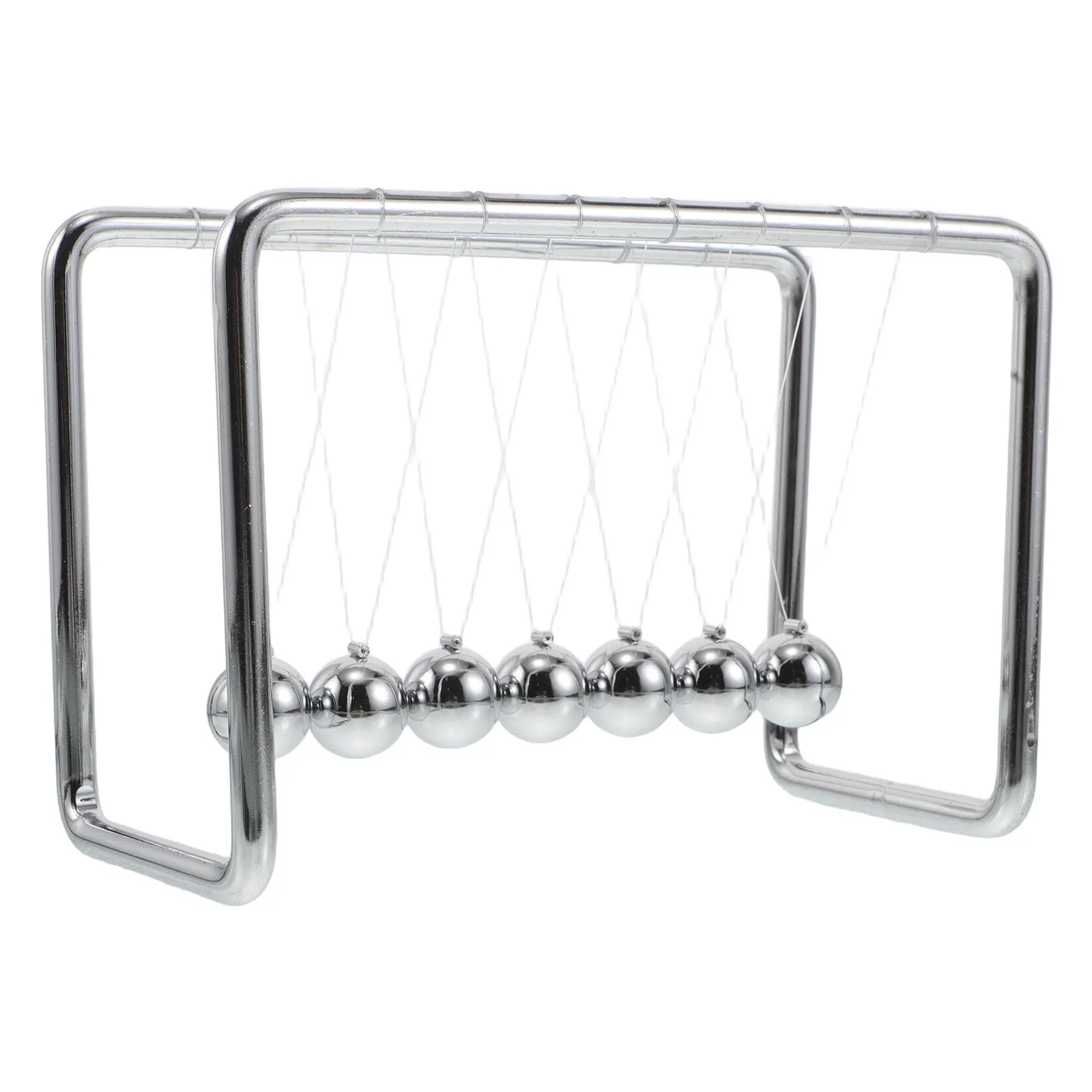 بندول كرة نيوتن من الخشب الصلب مع 7 كرات فولاذية أداة تعليمية لسطح المكتب لمكتب الرجال في الفصل الدراسي