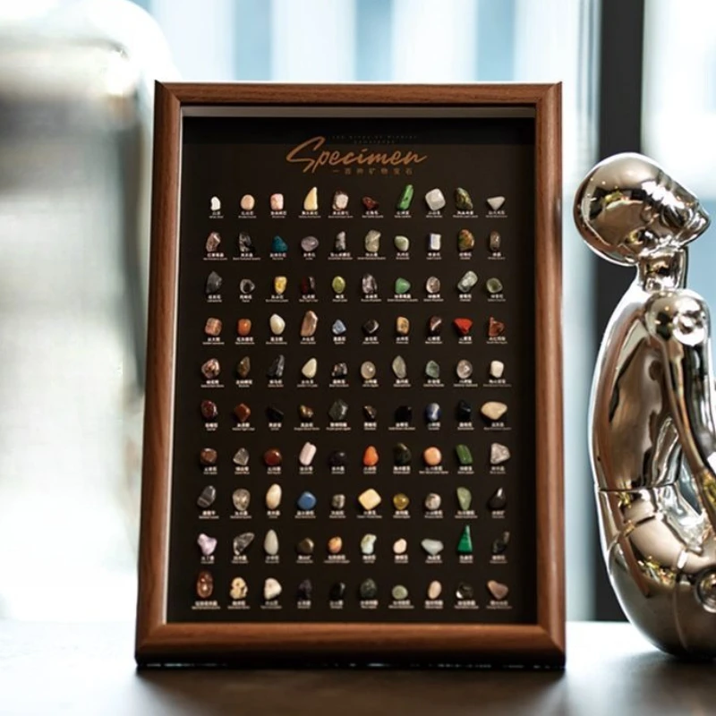 

100 Kinds of Natural Crystal Agate Mineral Boxes, Children's Stone Birthday Gift Ore Specimen