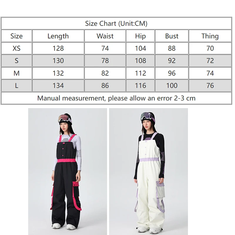 กางเกงสโนว์บอร์ดสำหรับผู้หญิง ผ้ากันน้ำ กันลม 3 ชั้น เหมาะสำหรับเล่นสกี เดินป่า และกีฬาฤดูหนาว