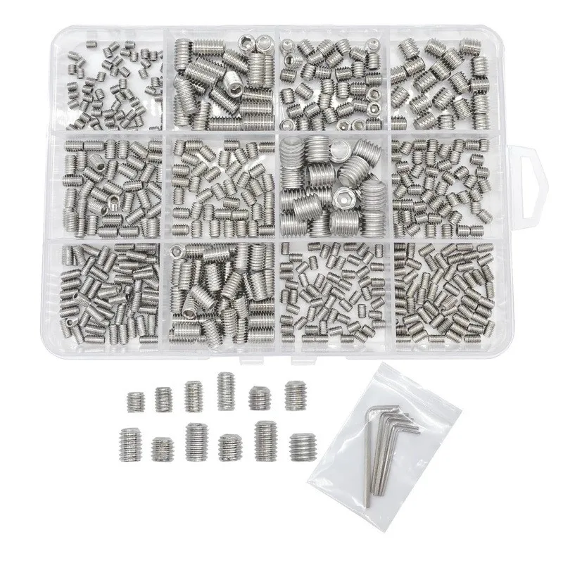 60/500pcs Hexagonal Locknuts M3, M4, M5, M6, M8 304 Stainless Steel Screw Set
