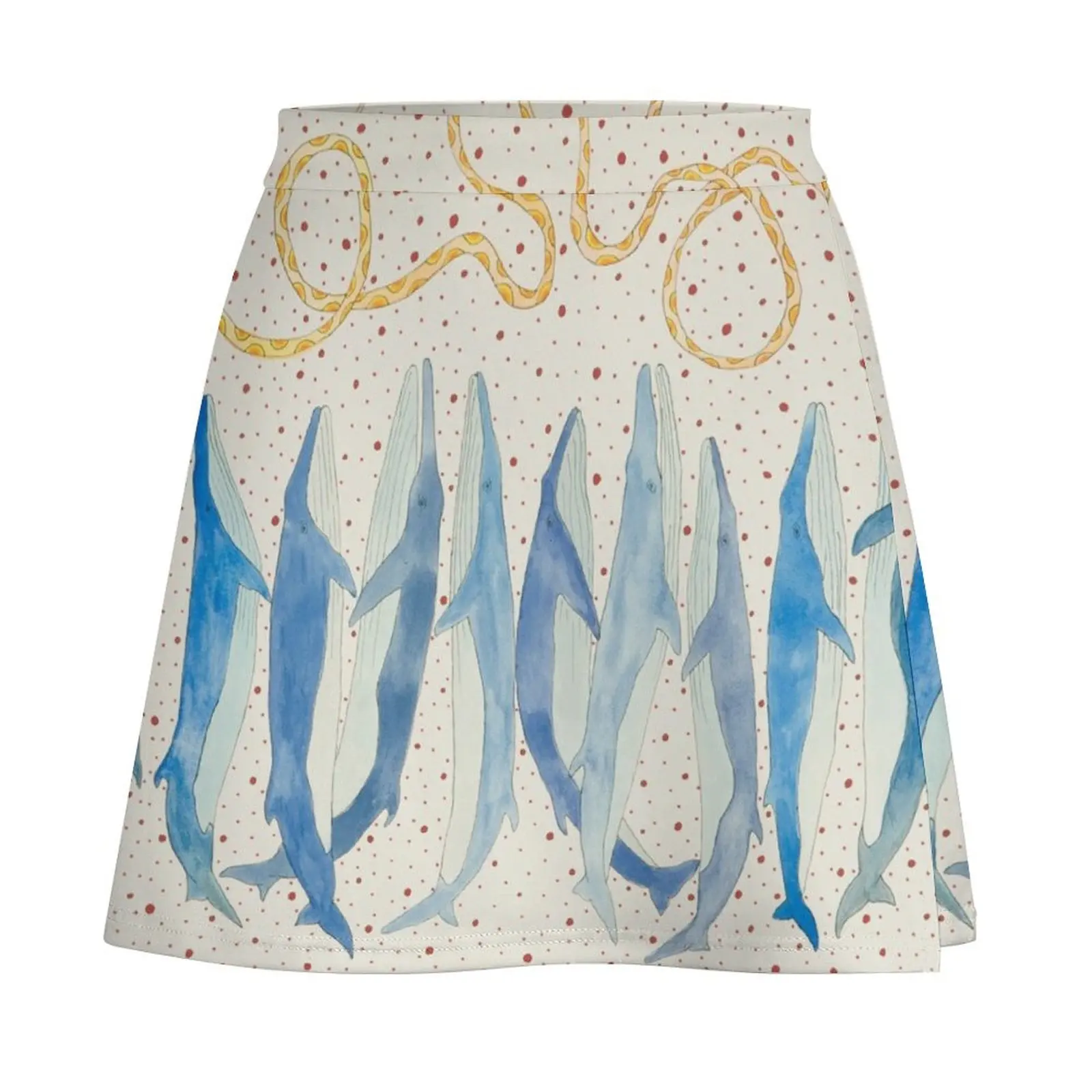 Fin Whales Praying Mini Skirt Skirt satin midi skirt for women