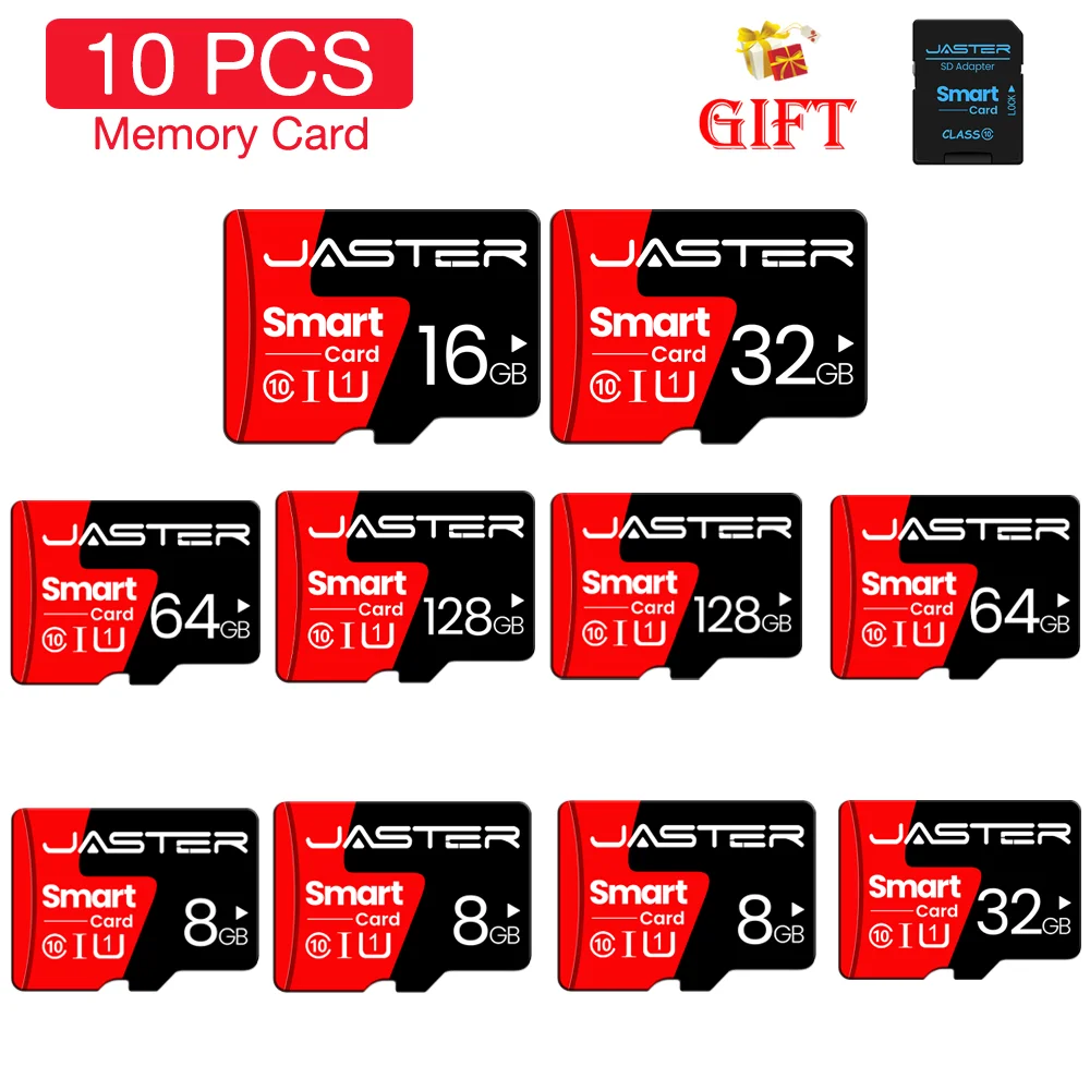 

10 шт. LOT Memory Stick 128 ГБ 64 ГБ Оптовая карта памяти 32G Высокоскоростная TF-карта Pen Drive 16G 8G Красная смарт-карта SD для тахографа