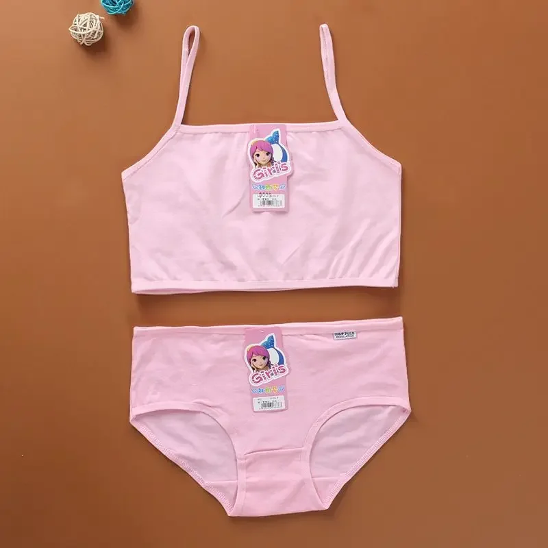 Training Bras Set Underwear Cotton Underwears Teens Children Bras Girl 8-14 Years