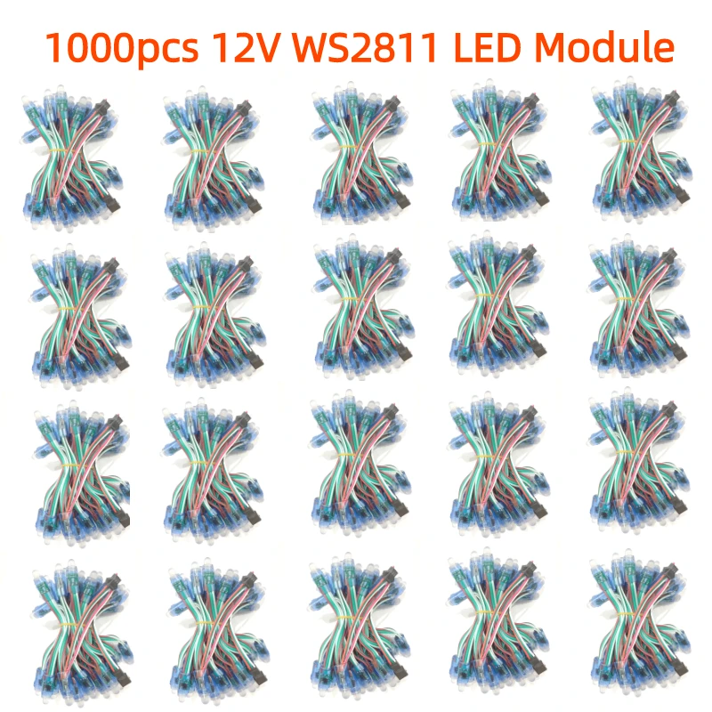 1000Pcs  DC5V 12V WS2811 IC Full Color Pixel LED Module Waterproof Digital Light Great for Decoration Advertising Modules or Kit