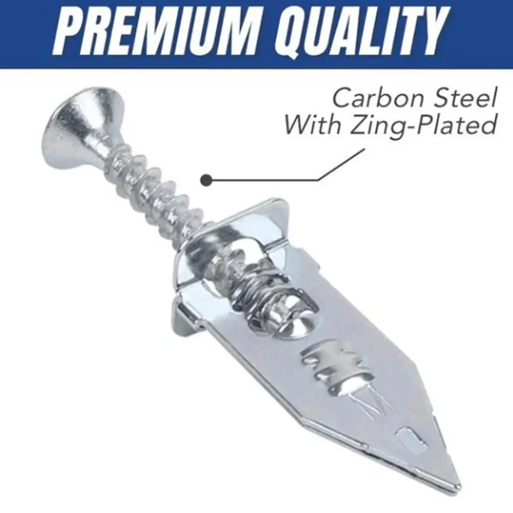 Expansion Screws Set Zinc Plated Rust Resistance Self Drilling Anchors Carbon Steel Break Proof High Hardness for Maintenance