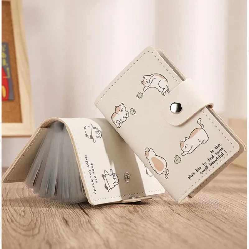 ID Cards Holders Anti Thief Carton Cat Bank Credit Bus Cards Cover Business Shield Card Holder Coin Pouch Wallets Bag Organizer