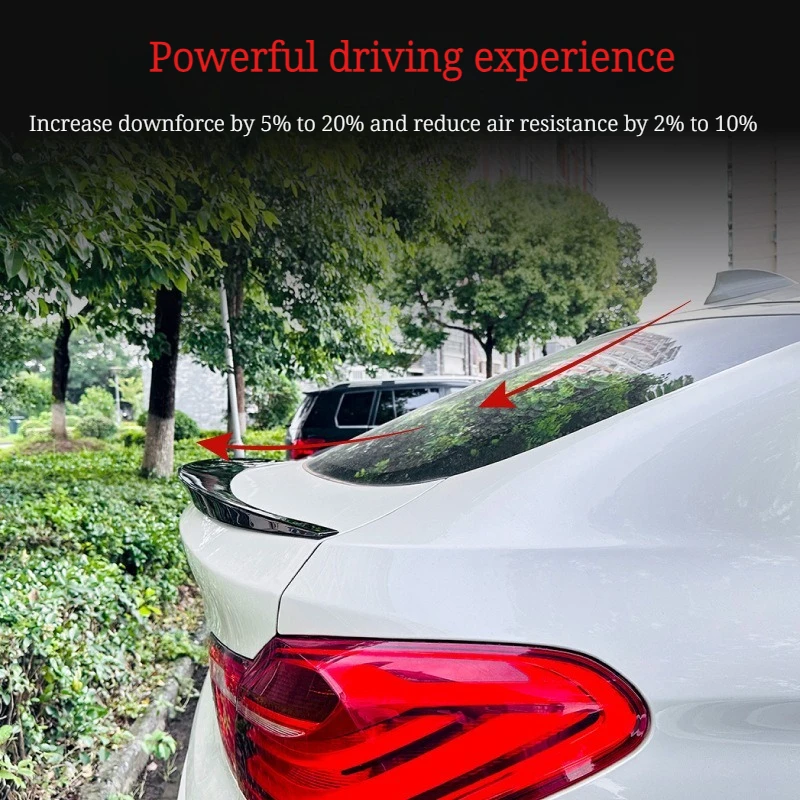 سيارة الخلفي الجذع الأوسط الثابتة الفاصل لسيارات BMW X4 F26 2014-2018 سقف المفسد الشفاه الذيل الجناح طقم الجسم ضبط الملحقات الأسود #4