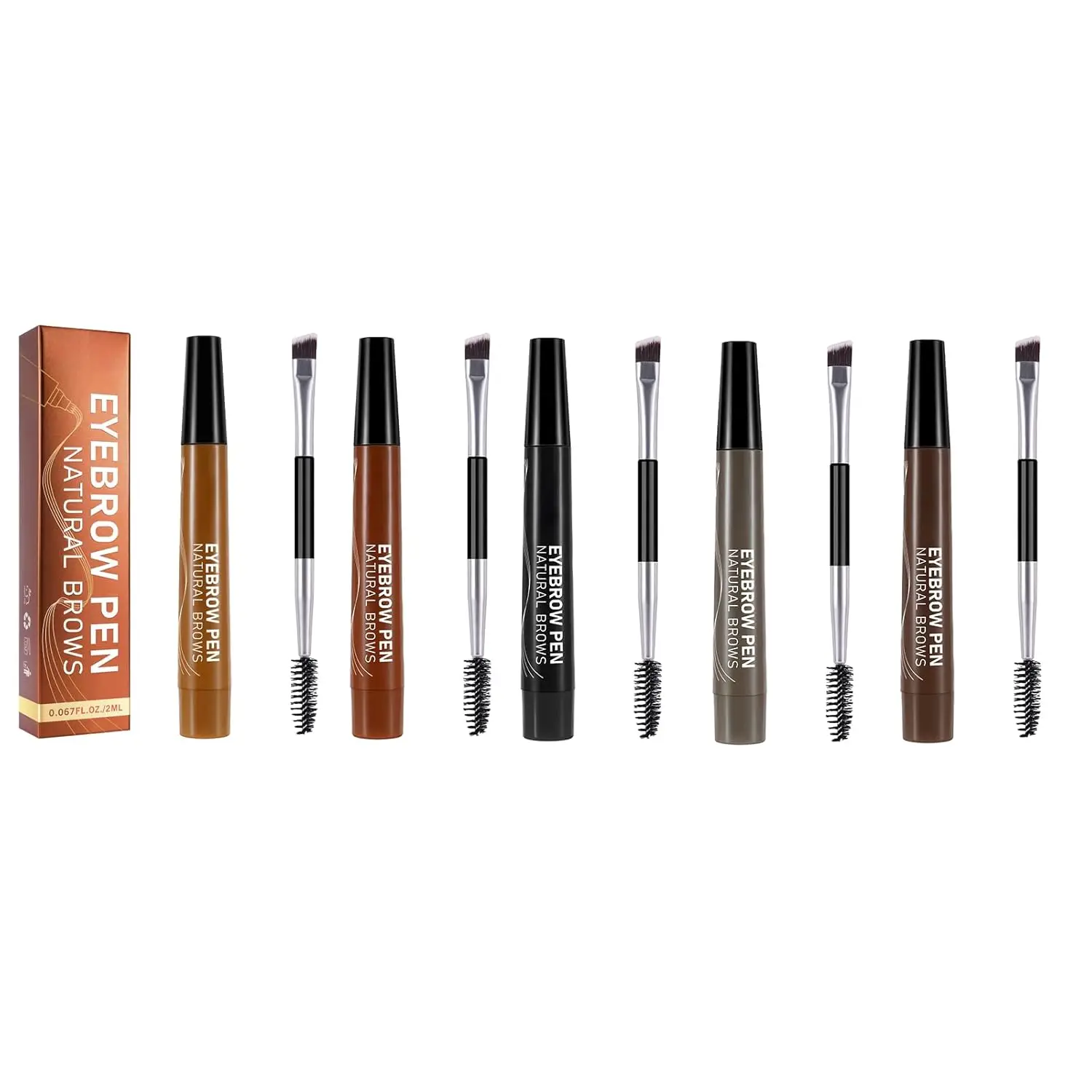 

Eyebrow Pen for Natural Brows – Waterproof & Smudge-Proof Formula – Available in 5 Shades (five-piece set)