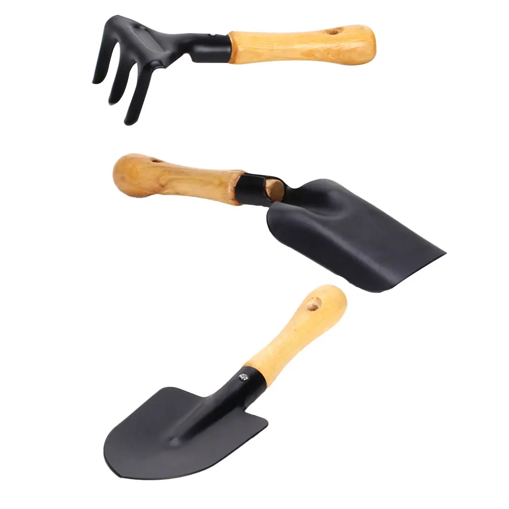 3 Pcs Gardening Shovel Set Children Tool Tools Bonsai Mini Rake Kit for Kid Japanese-style