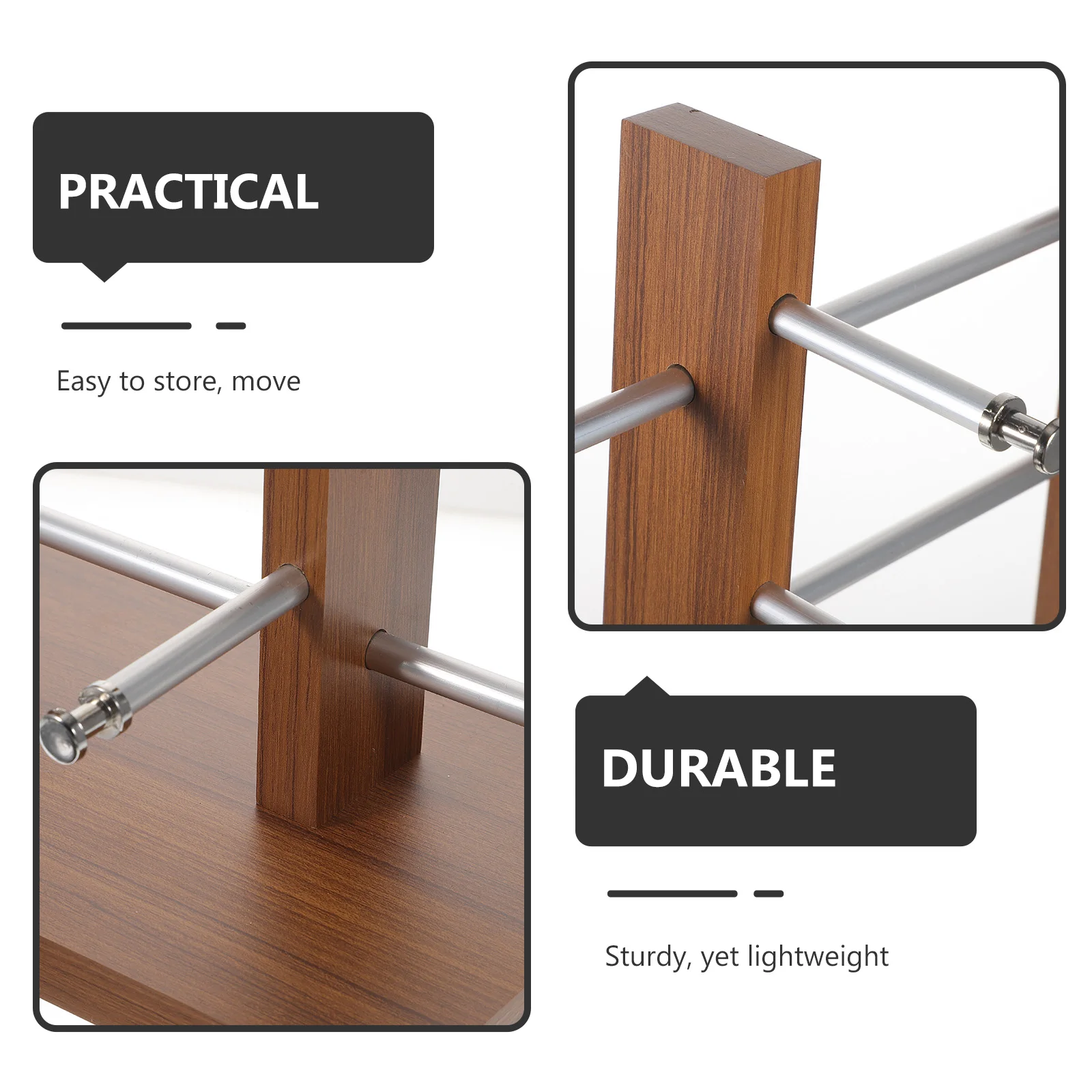 

Eyewear Display Rack Sunglasses Holder Stand High Density Board Wood Grain Lightweight Space Saving Home Office