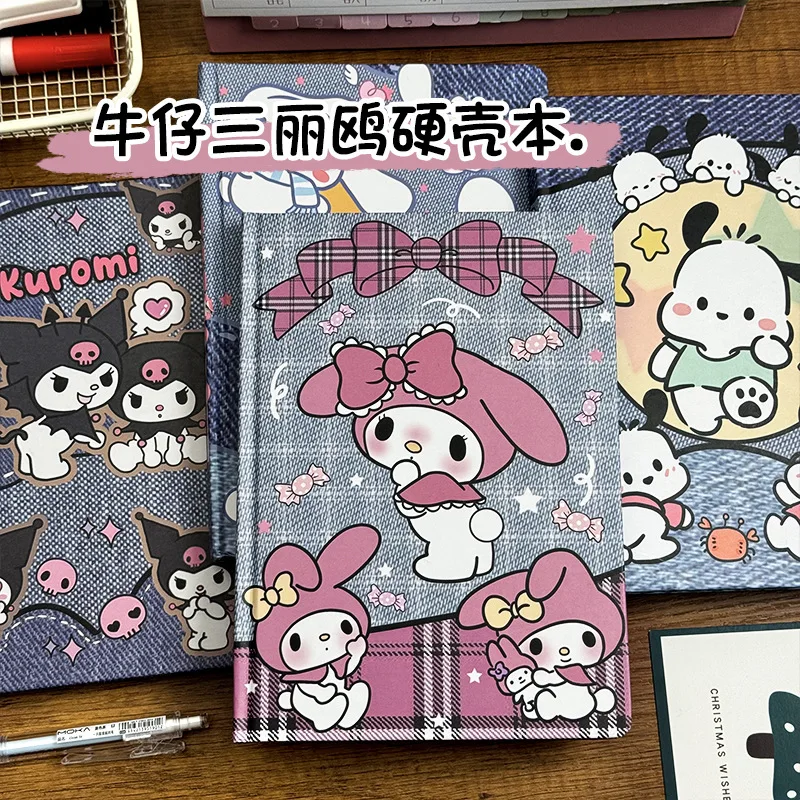 

New Cowboy Sanrio Kuromi Notebook Cute A5 Full Color Page Notebook Hard Shell Notebook High Appearance Cartoon Notebook Diary