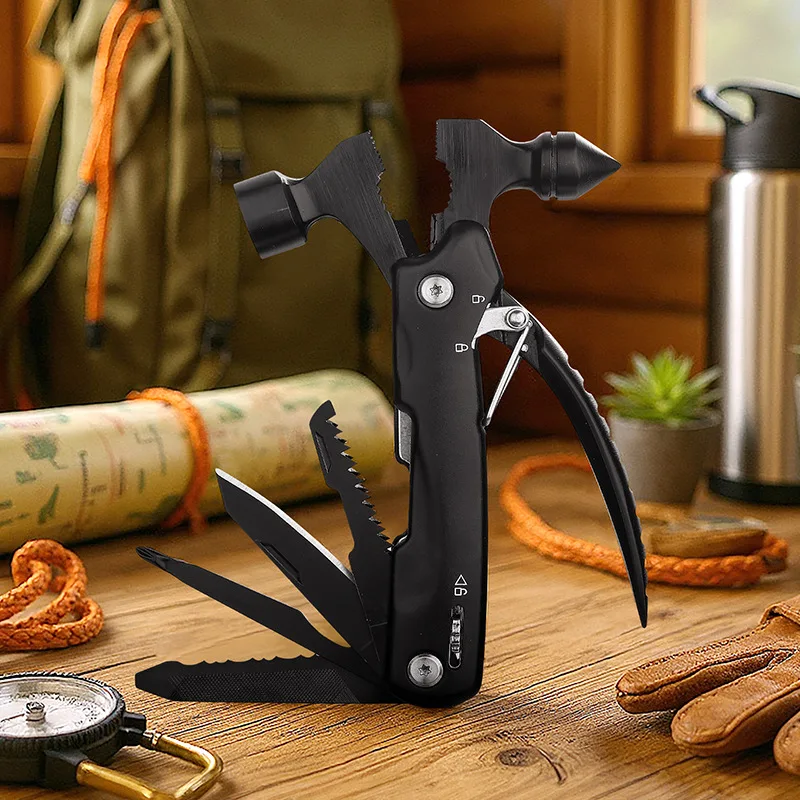 

Car Emergency Survival Safety Hammer - Multifunctional Claw Hammer Knife Pliers for Window Breaking Backup