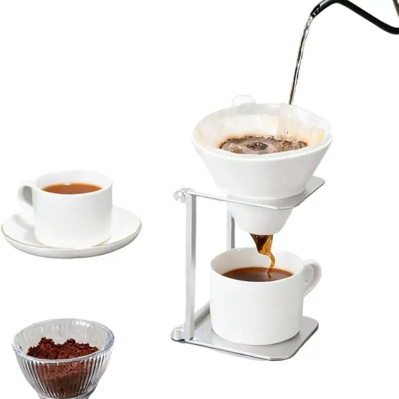 Picture 6: Foldable Aluminum Alloy Coffee Drip Holder Stand for Wireless Portable Espresso Machine Electric Pour over Brewer Travel Support
