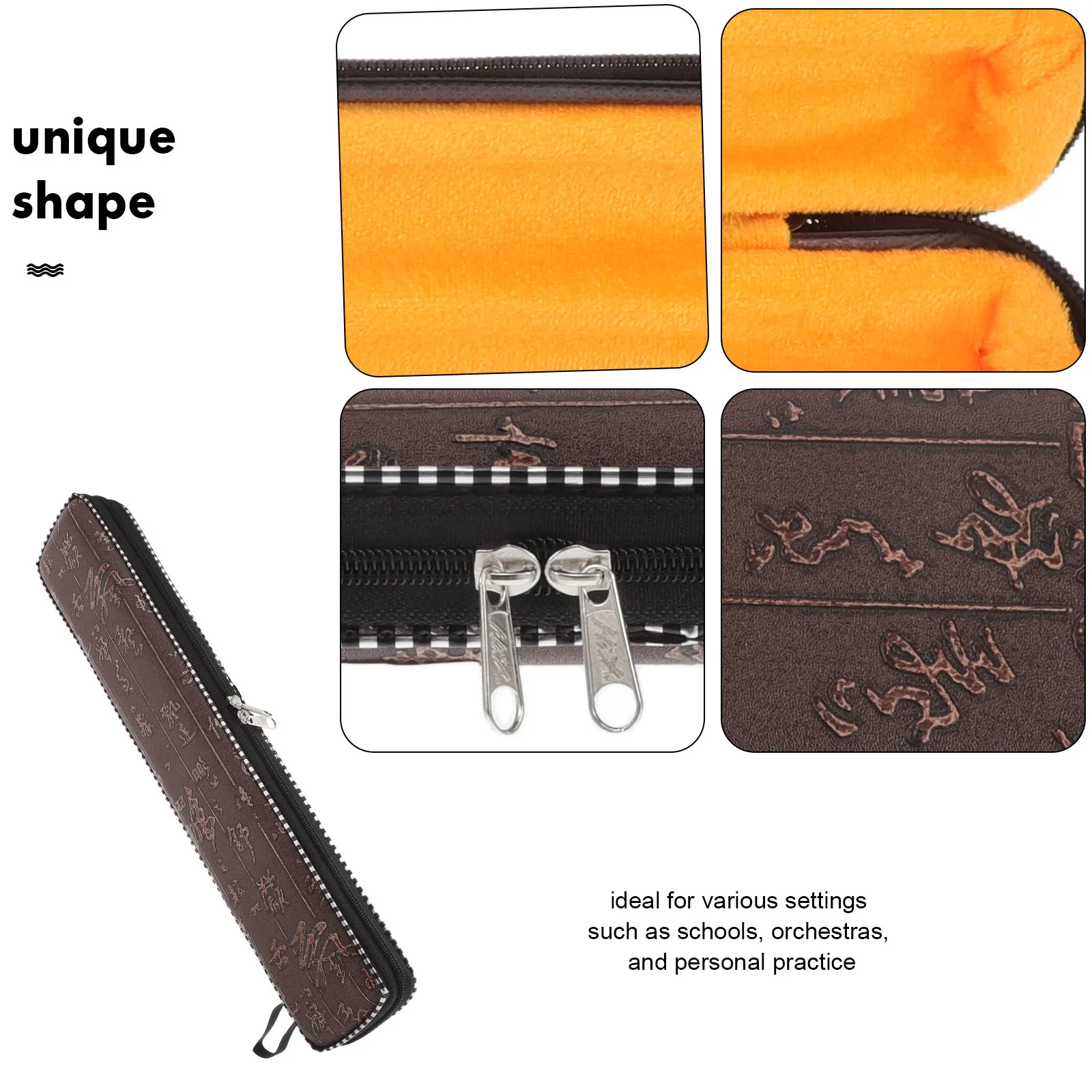Bamboo Flute Storage Case Waterproof Dirt-Resistant Flute Bag Multiple Wind Instrument Organizer Portable Carry Case For