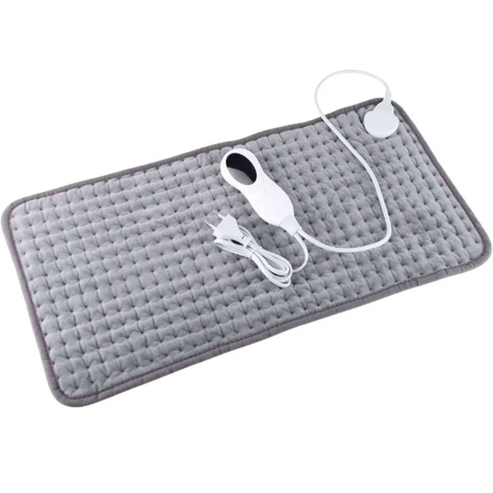 

Electric Heating Blanket Pad Plaid -Level Temperature Control 45 90 120 Min Timer Fast Heating for Home Office