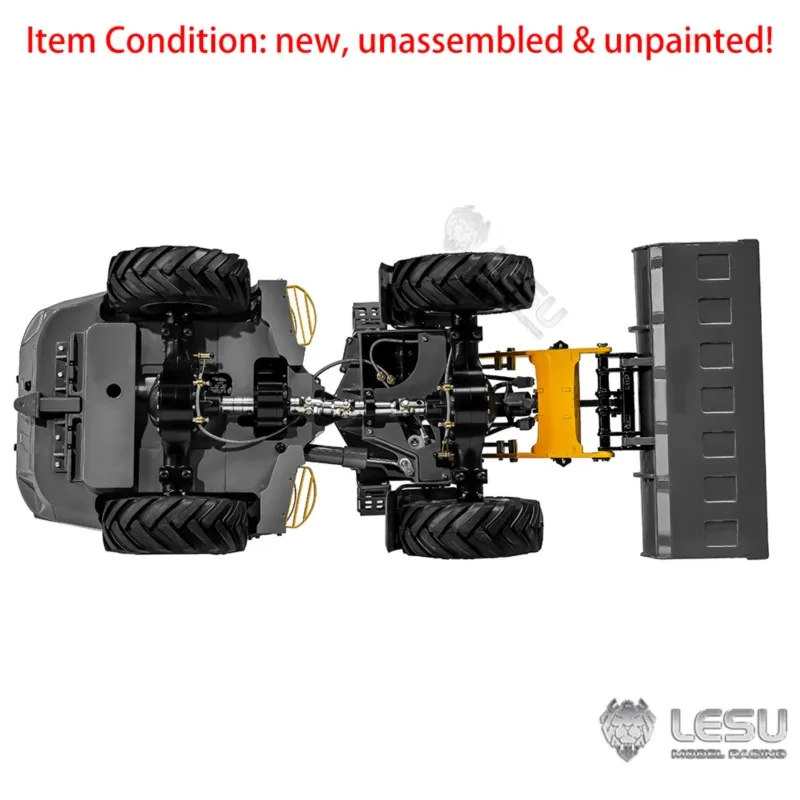 LESU MCL8 Aoue-MCL8 1/14 RC Hydraulic Metal Loader Kit Unpainted Unassembled Construction Truck Model Light Sound Motor ESC Toy