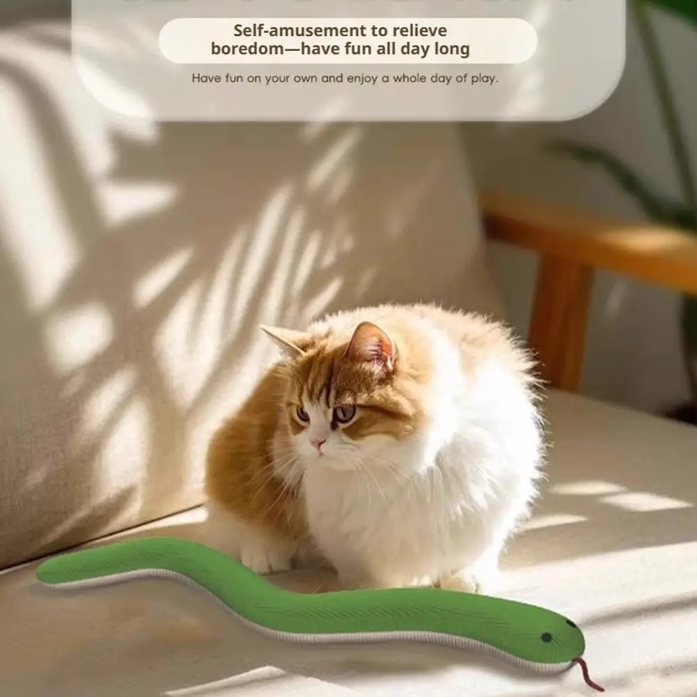 Katzen- und Hundespielzeug Schlangen-Interaktions-Spielzeug Kätzchen-Kick-Spielzeug Interaktives Haustierspielzeug für Hauskatzen Bissfestes Zahnreinigungs-Katzenspielzeug mit Geräuschen – Detail 16