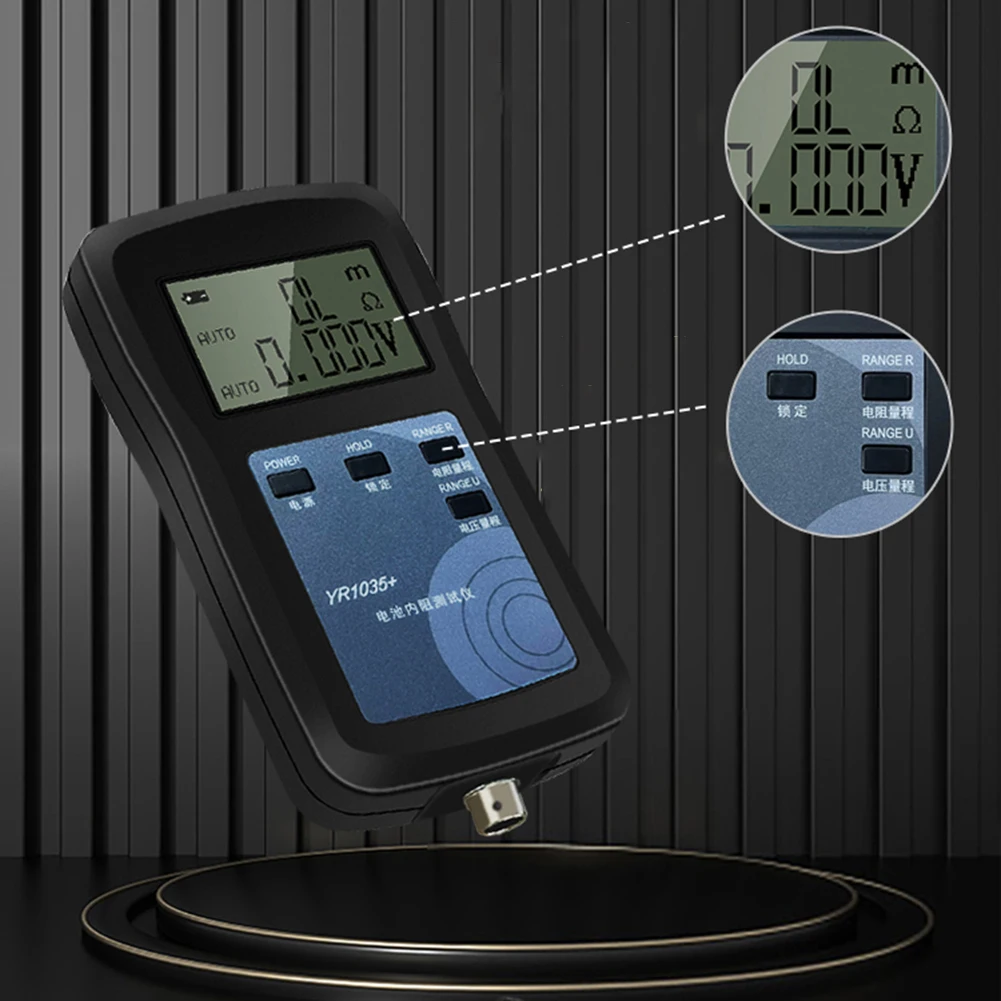 

YR1035+ 4-Wire Digital Lithium Battery Internal Resistance Tester 100V Battery Ohmmeter for Ni-MH Ni-CD Li-ion Battery
