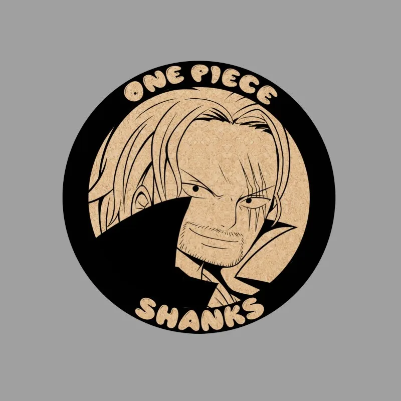 Posavasos de Corcho Aislante Antideslizante con Diseño de Anime de One Piece: Roronoa Zoro, Tony Tony Chopper y Sanji