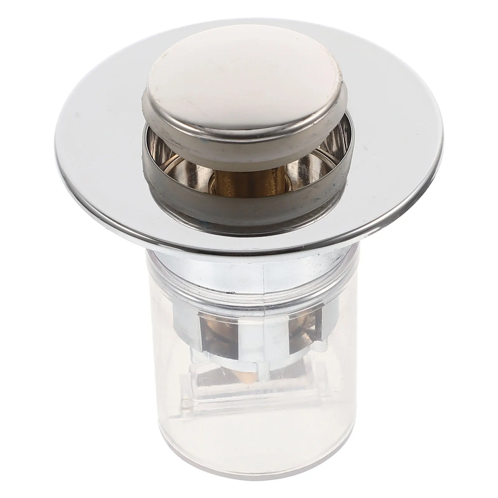 

Copper Core Drain Plug Premium Alloy Press-Type Sink Stopper Non-Slip Wear-Resistant Anti-Clogging for Bathroom Kitchen Hotel