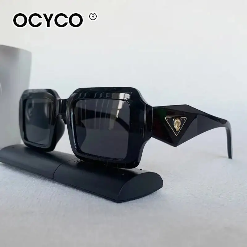Luxury Brand Square Sunglasses Men Women Fashion Outdoor UV Protective Eyewear Vintage Leopard Head Design Sun Glasses