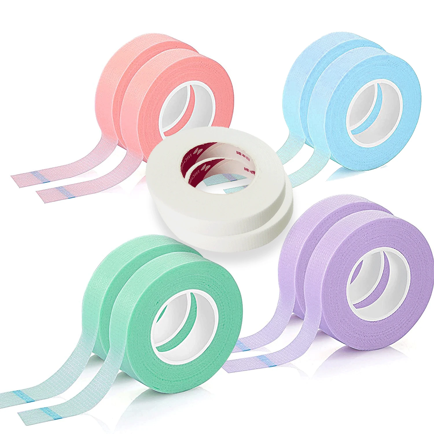 Bande d'extension de cils Non tissée, patchs respirants pour faux cils rose/vert, en papier de maquillage, tampons sous les yeux