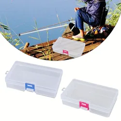 Storage Latch Box 14.4cm*8.4cm*3.4cm Plastic Transparent Square EmptyBox Jewelry Fishing Gear Cosmetics Hardware Pieces Tools