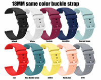 18MM Silicone color buckle Strap For Fossil Gen 4 Q Venture HR/Gen 3 Q Venture Smart Watch Band Women Bracelet For Ticwatch C2