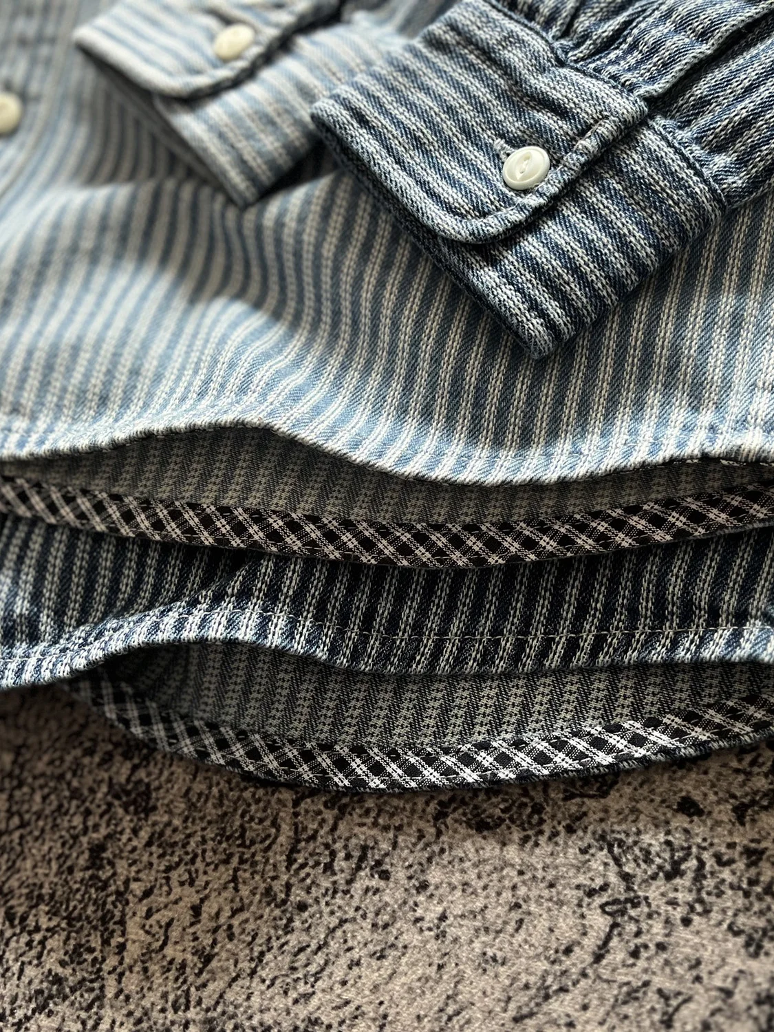 American Retro Cotton Work Shirt Long Sleeve Loose Fit Striped Pattern Men's Spring Autumn Casual Shirt Coat Youth Trend